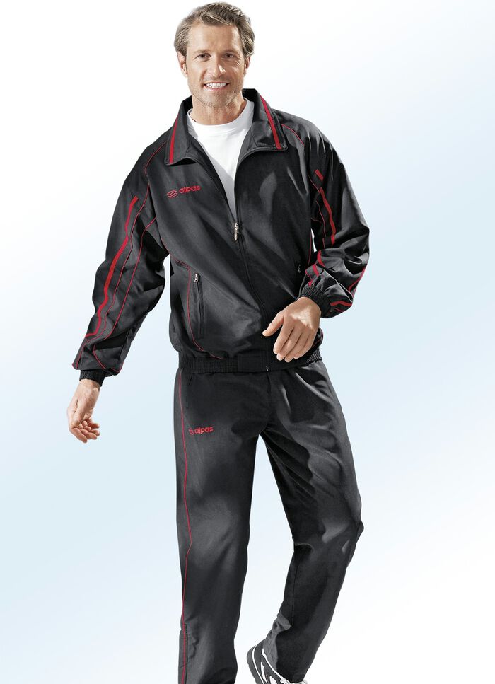 Freizeitanzug von «alpas» SCHWARZ-ROT
