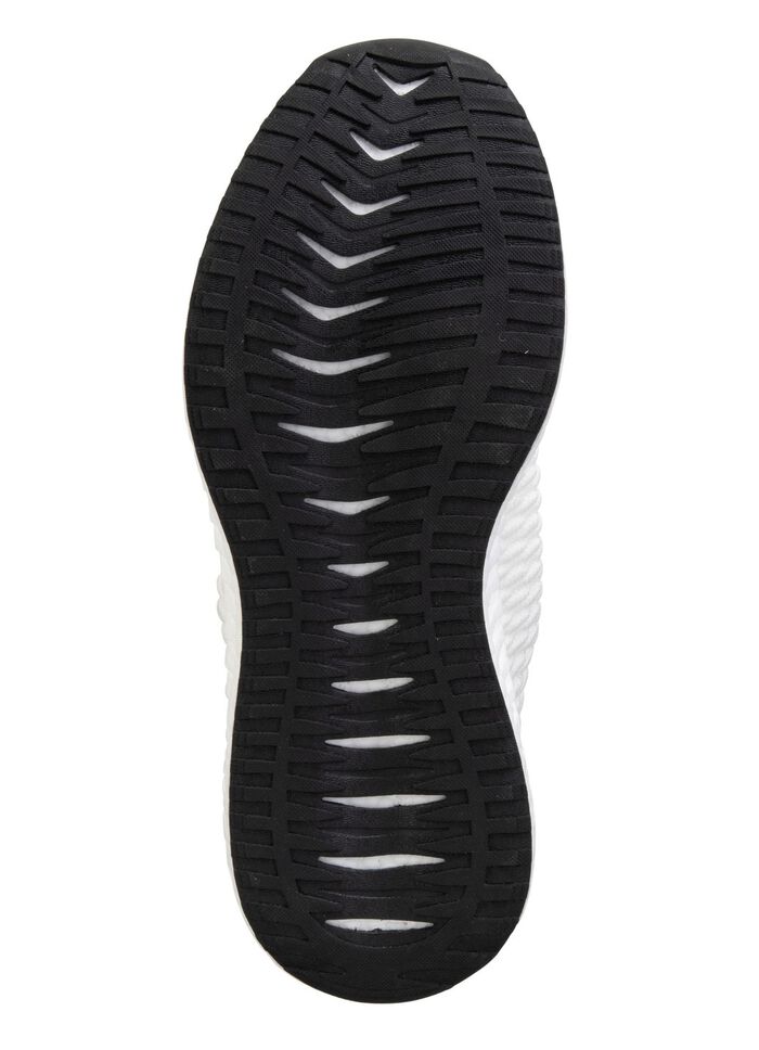 Schn&uuml;r-Sneaker aus strukturiertem Textilmaterial WEISS