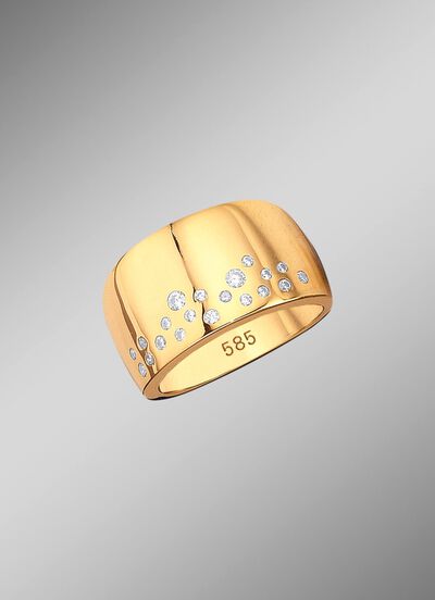 Hochwertig verarbeiteter Damenring mit Brillanten 
