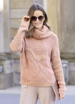 Pullover in aufwendiger Struktur mit Glitzer 