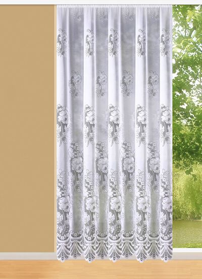 Langvorhang mit Automatikfaltenband 