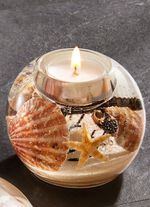 Teelichthalter aus mundgeblasenem Glas 