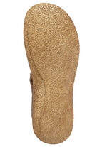 ELENA EDEN Slipper aus Nappaleder mit Knitter-Struktur COGNAC