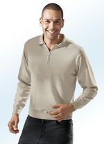 Tragangenehmer Polopullover in 4 Farben BEIGE MELIERT