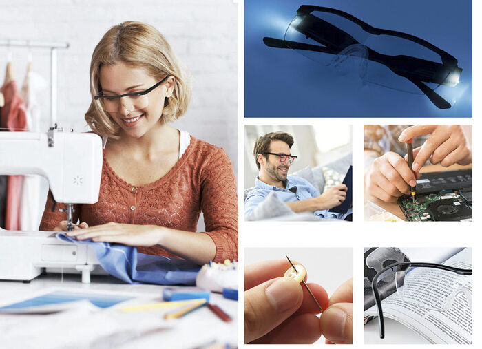 Easymaxx LED-Vergrösserungsbrille 