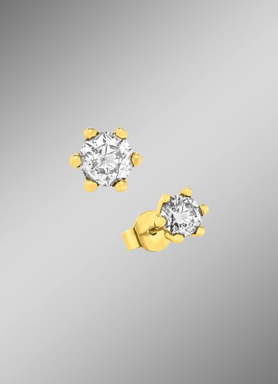 Massive Brillant-Ohrstecker 