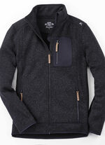 Strickfleece-Kurzjacke ANTHRAZIT MELIERT