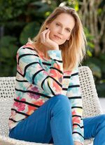 Pullover mit edlem Floraldruck 