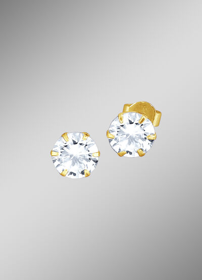 Ohrstecker mit synth. Zirkonia 