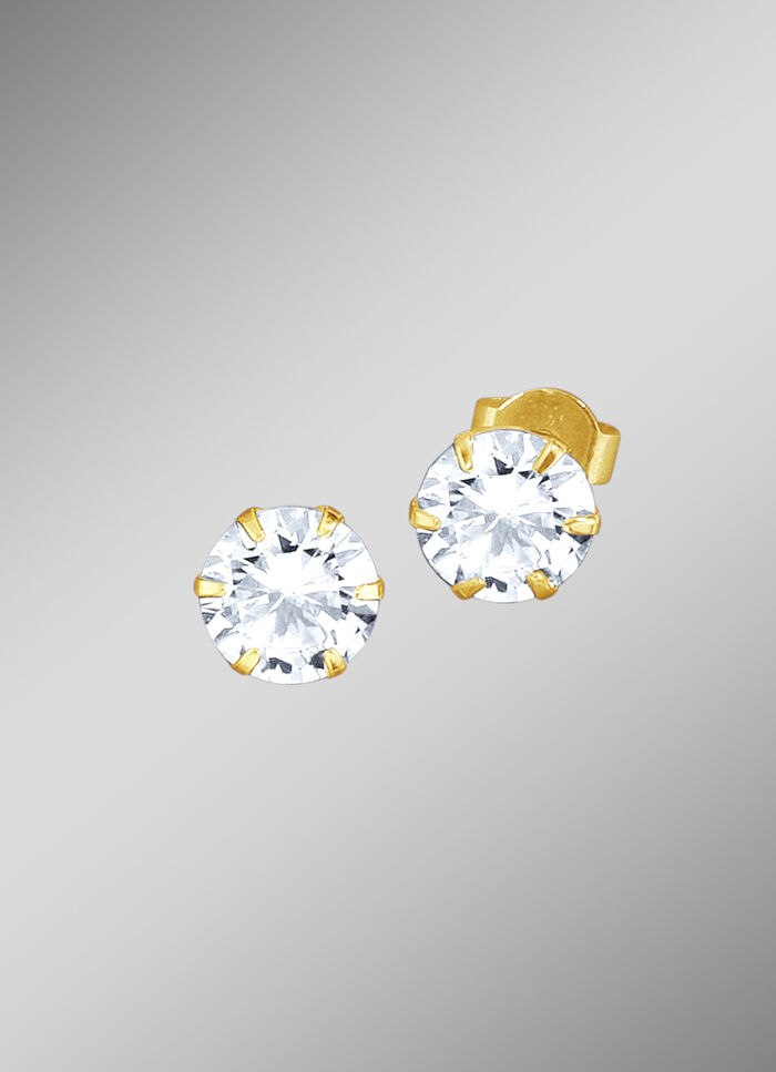 Ohrstecker mit synth. Zirkonia 