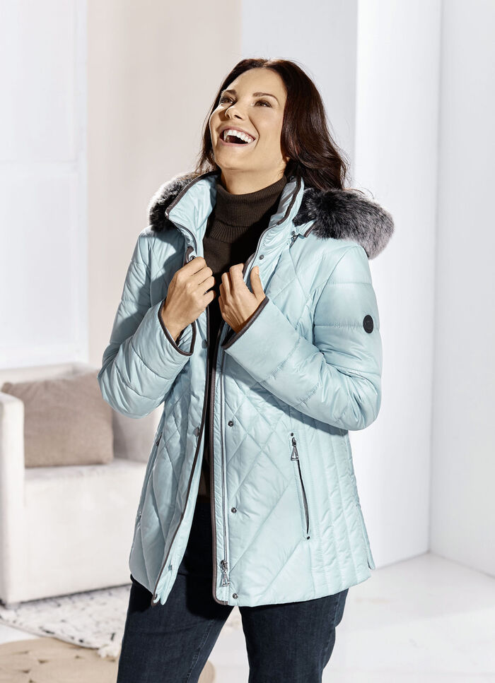 Jacke mit figurfreundlicher Längssteppung seitlich GLETSCHER