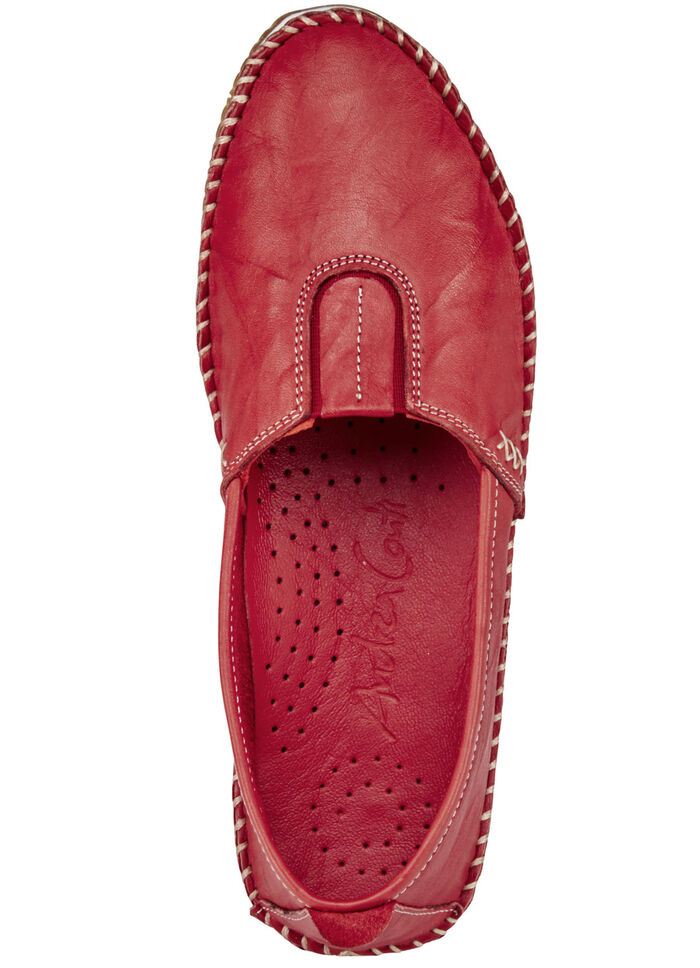 Andrea Conti Mokassin-Slipper mit dezenter Knitter-Struktur ROT