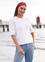 Pulli mit nachhaltig recycelter Baumwolle ECRU