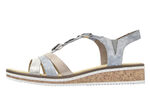 Rieker Sandale mit Metallschmuck BLEU-SILBER
