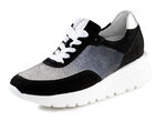 Waldläufer Sneaker mit farbverlaufenden, funkelnden Glitzersteinchen SCHWARZ-SILBER