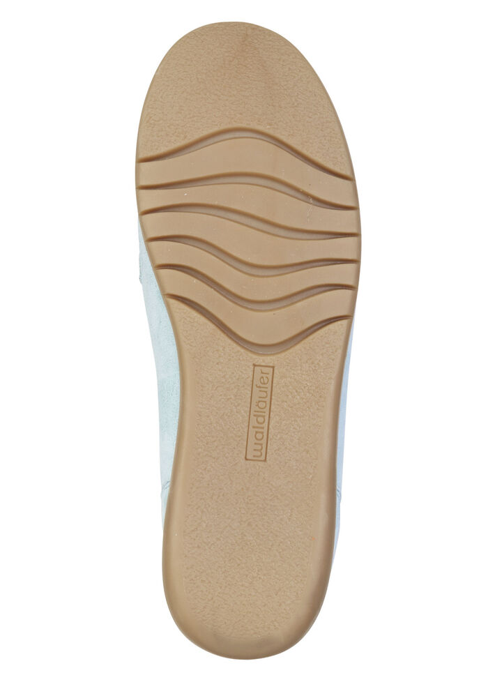 Waldläufer, bequeme Damen-Slipper, Weite H, mit herausnehmbarem Fussbett BLEU