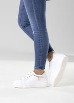 ELENA EDEN, stylische Damen-Sneaker, Weite G, herausnehmbares Fussbett WEISS