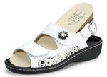 ELENA EDEN Sandale mit herausnehmbarem Leder-Kork-Fussbett WEISS