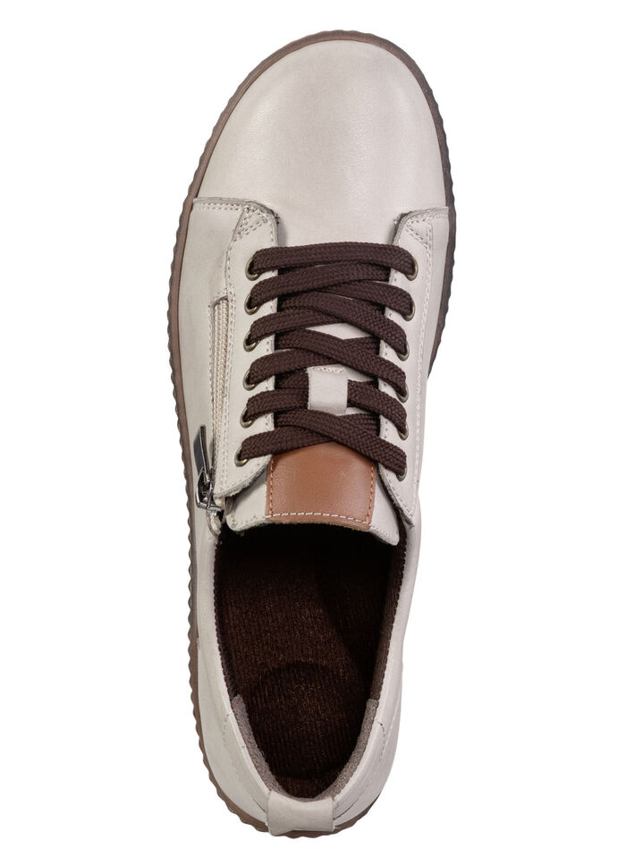 ELENA EDEN Schn&uuml;rschuh mit Seitenrei&szlig;verschluss KIESEL