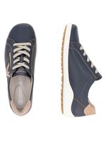 Remonte Schn&uuml;rschuh aus teilweise gepr&auml;gtem Nappaleder 