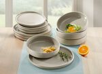 Arte Viva 12-teiliges Tafel-Service aus Markensteinzeug BEIGE