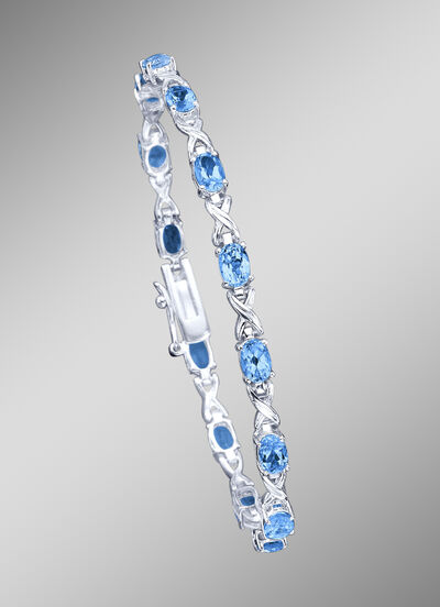 Armband mit echten Blautopasen 