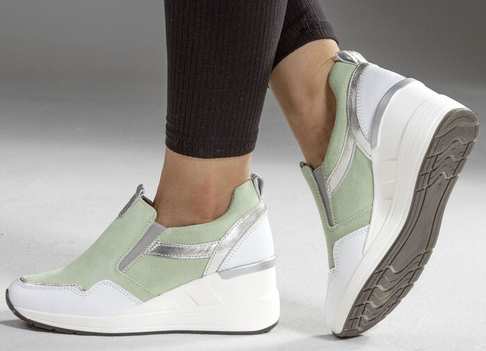 ELENA EDEN Slipper mit herausnehmbarem Fussbett MINT