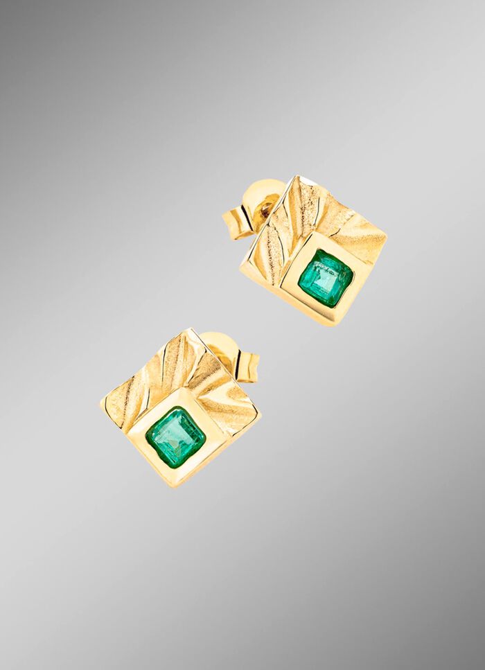 Edle Ohrstecker mit Smaragd 