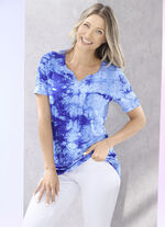 Shirt in Batik-Optik in 2 Farben BLAU BATIK