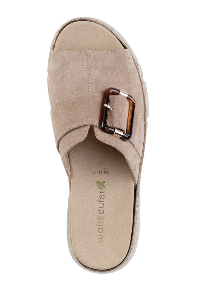 Waldl&auml;ufer Pantolette mit Zier-Schliesse SAND