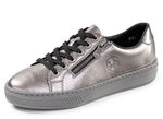 Rieker, modische Damen-Sneaker, mit Reissverschluss ALTSILBER