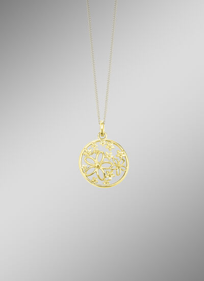 Filigraner Anhänger im Blumendesign 