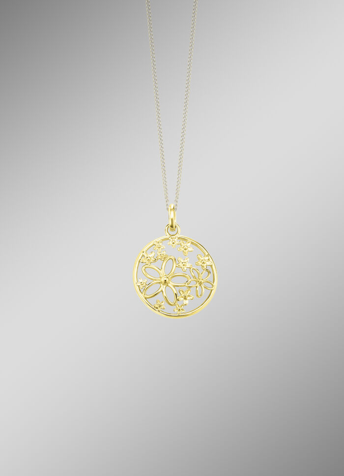 Filigraner Anhänger im Blumendesign 