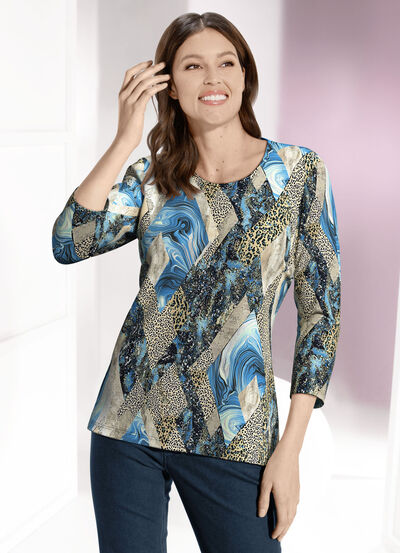 Shirt in farbbrillantem Allover-Druck 