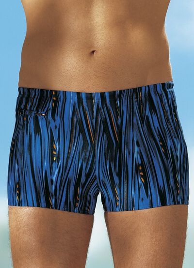 Schwab Badehose in höherer Kastenform mit Reissverschlusstasche 