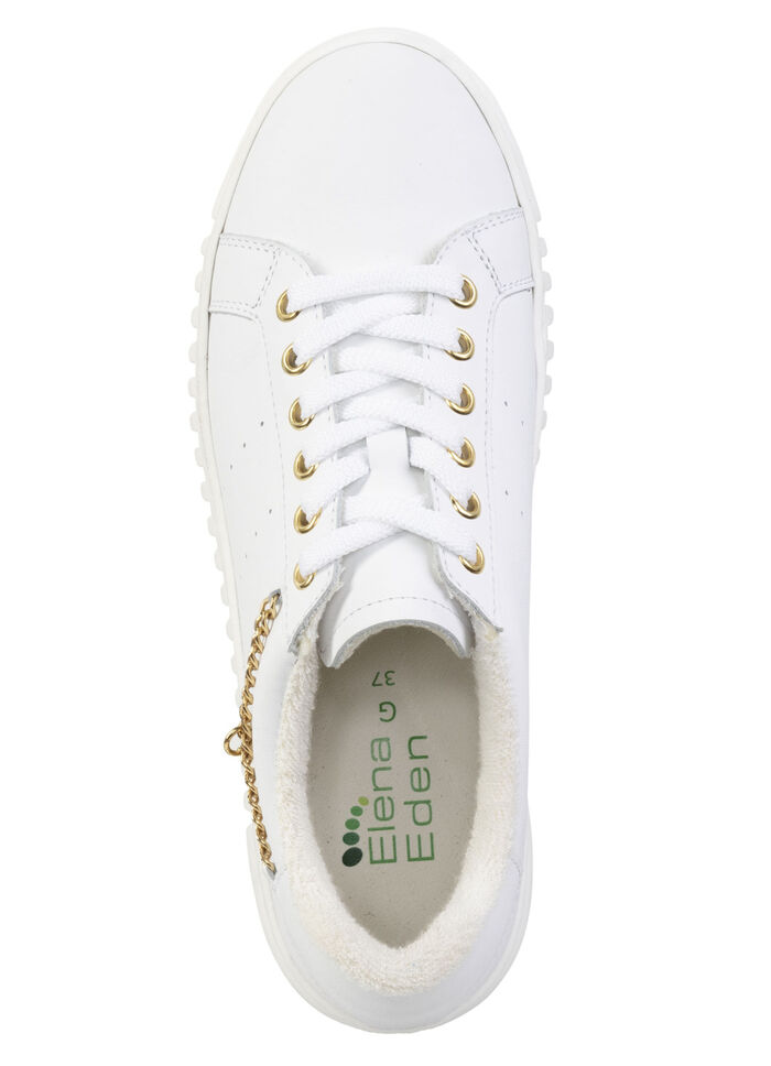 ELENA EDEN, stylische Damen-Sneaker, Weite G, herausnehmbares Fussbett WEISS