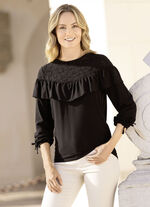 Schicke Bluse mit Bindebändchen 
