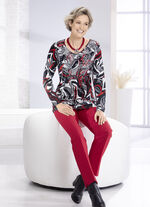 Shirt mit abgerundetem V-Ausschnitt  