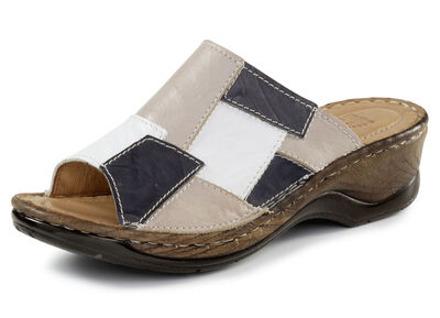 ELENA EDEN Pantolette mit dezenter Knitter-Struktur 