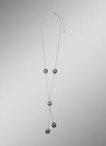 Halskette mit Tahiti-Zuchtperlen in Tropfenform 