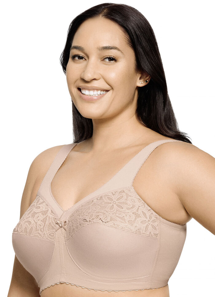 Glamorise Stütz-BH mit Stickereispitze BEIGE