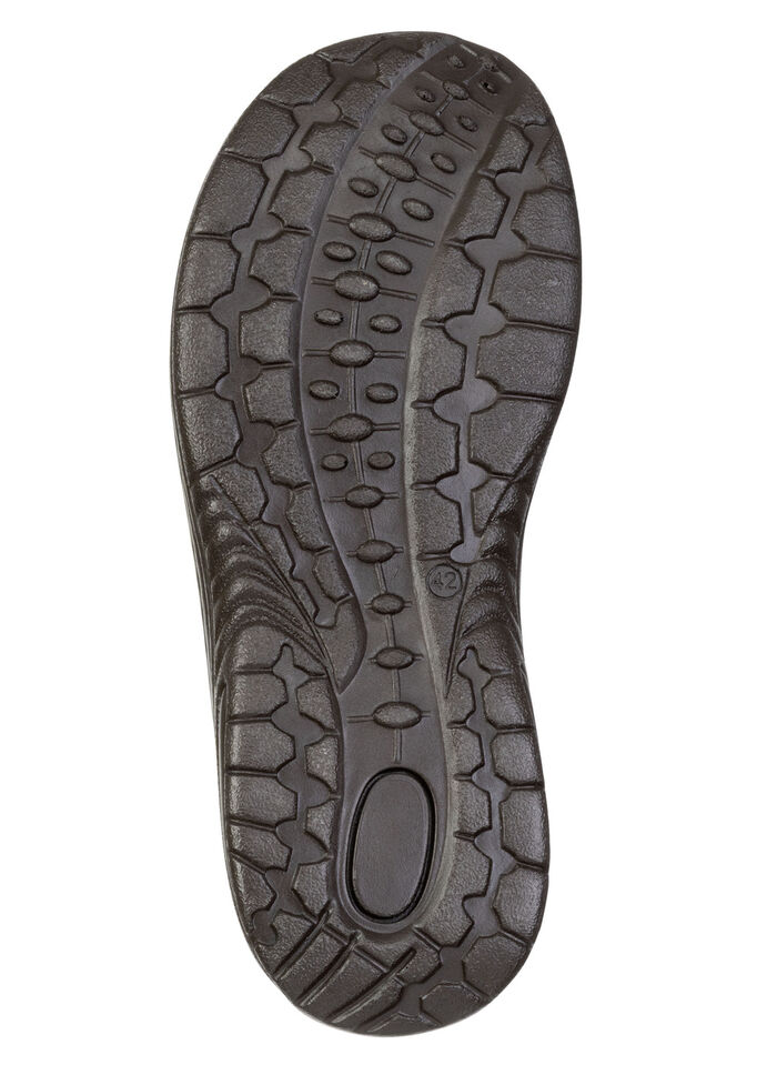 GINO GALANTE, klassische Herren-Pantoletten, mit Klettverschluss COGNAC