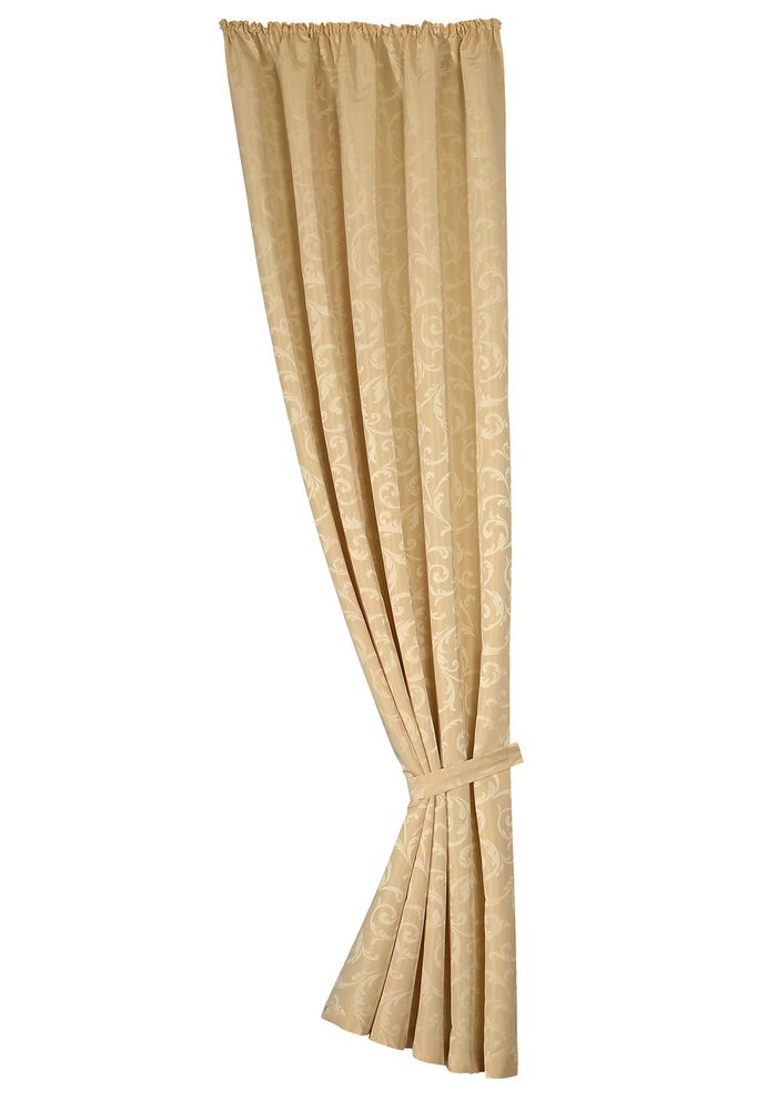 Hochwertige Jacquard &Uuml;bergardinen-Garnitur BEIGE