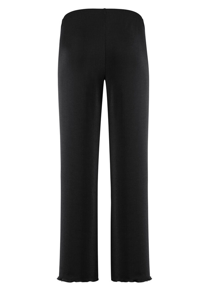 Weich fliessende, 7/8-lange Hose SCHWARZ