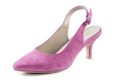 Andrea Conti Sling-Pumps aus weichem Samt-Chevreauleder 