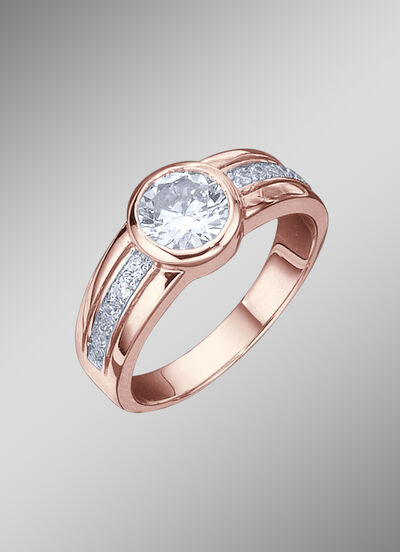 Damenring mit großem Zirkonia 