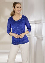 Funkelnde Shirt-Tunika  ROYALBLAU
