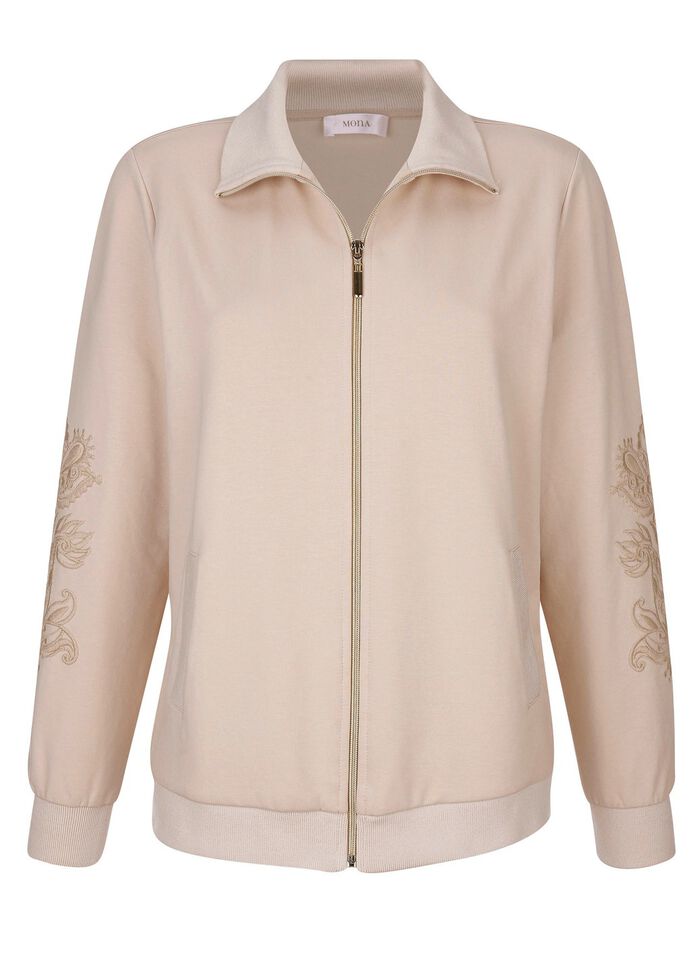 Sweatjacke mit seitlichen Eingrifftaschen 