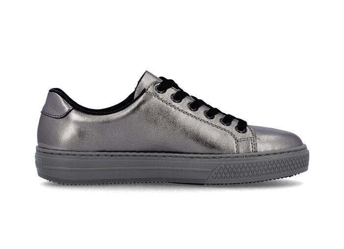 Rieker, modische Damen-Sneaker, mit Reissverschluss ALTSILBER