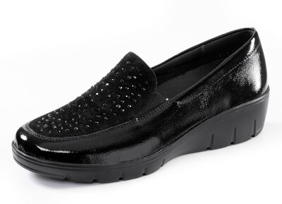 ELENA EDEN, bequeme Damen-Slipper, Weite H, mit herausnehmbarem Fussbett 